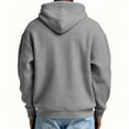 thumbnail image 4 of Huankd Oversized Hoodie Men Waffle Knit Quarter Zip Long Sleeve Casual Drop Shoulder Hooded Pullover Sweatshirt Pocket Gray S, 4 of 4