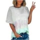 thumbnail image 2 of Fiudx Tops para Mujer Blusas Informales con Estampado de Manga Corta y Cuello Redondo de Verano para Mujer a La Moda, 2 of 6