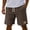 Brown, variant on ZToonmas Men's Elastic Waist Casual Shorts Drawstring Loose Fit 5-Inch Shorts Solid Color Beach Shorts with Pockets