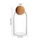 thumbnail image 2 of Tarro de cristal transparente Vankin con tapa hermética de madera para té, café, especias y dulces, capacidad de 1000 ml., 2 of 8
