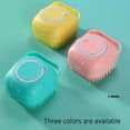 thumbnail image 4 of Dog Brushes,Pet Grooming Bath Massage Brush with Soap and Shampoo Dispenser,Soft Silicone Bristle for Long Short Haired Dogs Cats Shower,Pet Bath Massage Brush Puppy Dog Cat Grooming Cleaning Soft, 4 of 5