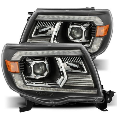 Alpharex Projector Headlights Black Fits select: 2005-2011 TOYOTA TACOMA