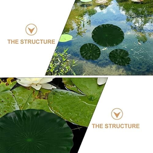 ABCISI Lily Pads for Ponds Artificial Floating Foam Lotus Leaves, 2PCS Realistic Lily Pads Leaves 23.6 Inch Large Artificial Water Lily Pads Ornaments for Pond Pool Aquarium Water Decoration