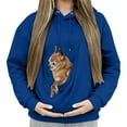 thumbnail image 6 of Stralyhd Unisex Cat Pouch Hoodie Cozy Soft Sweatshirt with Dog Pouch Sharpa Warm Kangaroo Pouch Hoodie Long Sleeve Pet Carrier Pullover Dark Blue S, 6 of 6
