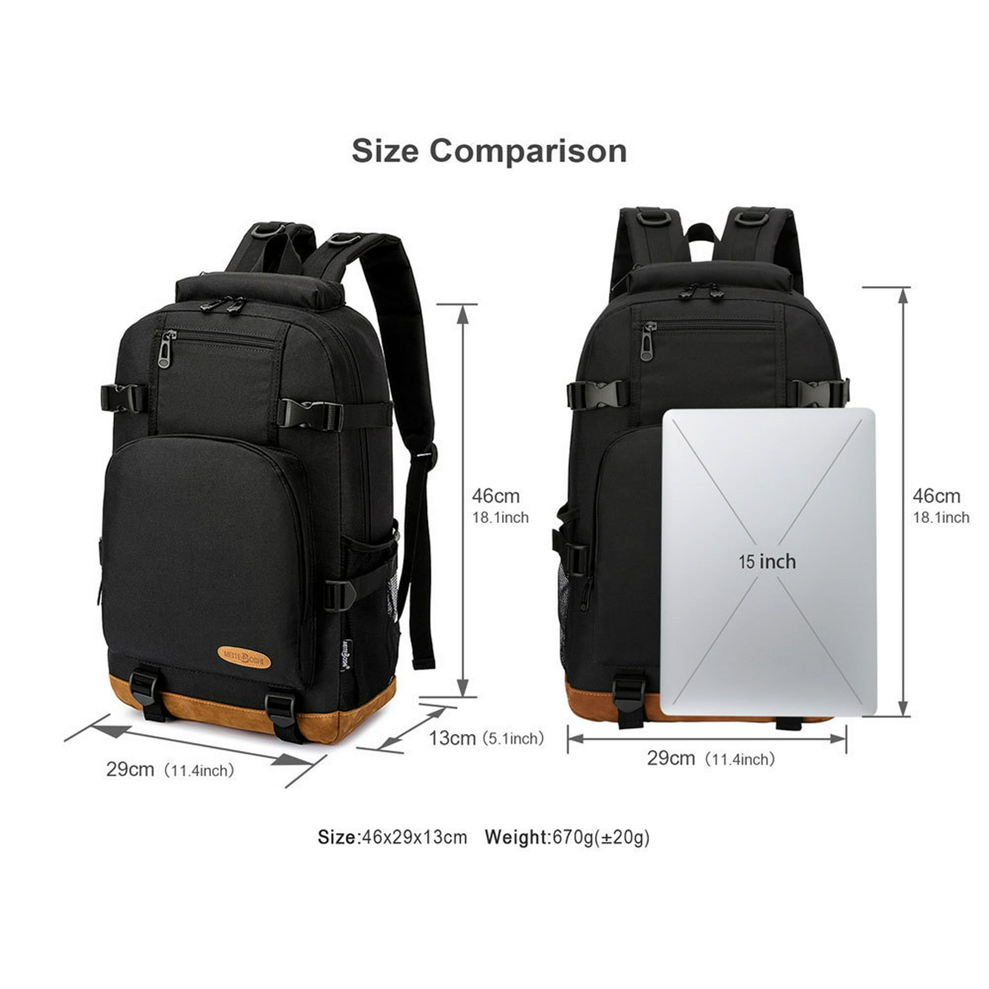 Bzdaisy Naruto Backpack - Double Side Pockets, Fits 15'' Laptop