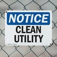 thumbnail image 5 of (2 Pack) Clean Utility OSHA Notice Sign 10 Inch X 7 Inch Plastic Sign, Weather Resistant, UV Protected for Workplace, Business, and Construction Site, Made in the USA, 5 of 8