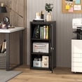 thumbnail image 7 of PLMFJQK Metal Locker Storage Cabinet with 1 Doors, Pantry with Shelves, Storage Cabinet with Adjustable Leveling Foot for Kitchen, Employees, Office,Locker,Black,34.5"*15.75"*13.78",Black, 7 of 7