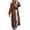 Brown, variant on Sweaters for Women Trendy Clearance Women's Solid Hooded Long Cardigan Sweater Dough Twists Sweater