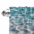 thumbnail image 2 of Valances for Windows Water Ripple Seaside Beach Rod Pocket Short Curtain for Bathroom Living Room Bedroom Summer Ocean Theme 1 Panel 42x12in, 2 of 9