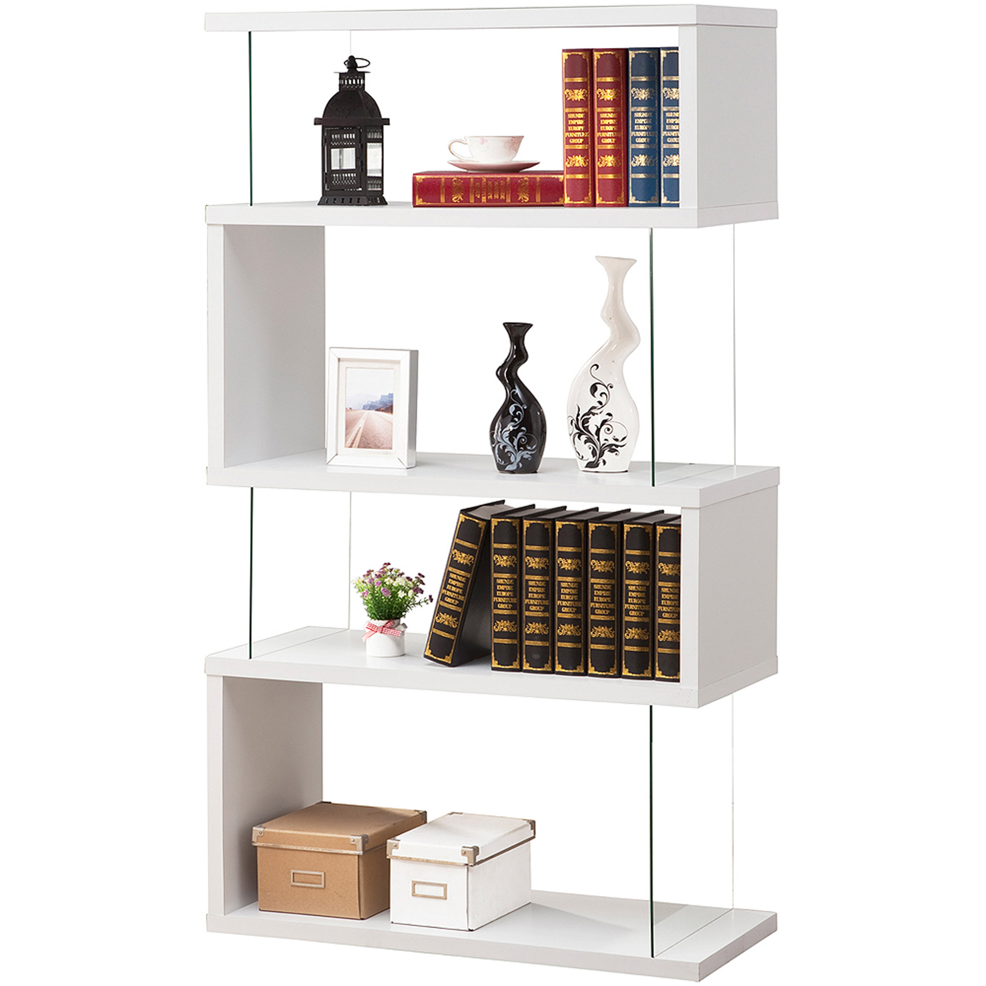 Coaster White Floating Bookcase