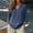 A1 Dark Blue, variant on Linen Tops for Women Plus Size Gauze Shirts 3/4 Sleeve V Neck Button Down Blouses Loose Fit Cotton Tops Breathable Peasant Blouses Dressy Casual Tunic Beach Vacation Clothes for 2026 Khaki