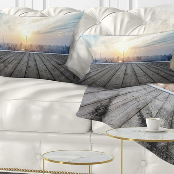 Designart 12" x 20" Multi-color Polyester Throw Pillow