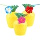 thumbnail image 1 of Festivous Wishel Hawaii Party Plástico Piña Bebida Luau Copas con pajitas Paquete de 6 (6 uds), 1 of 5