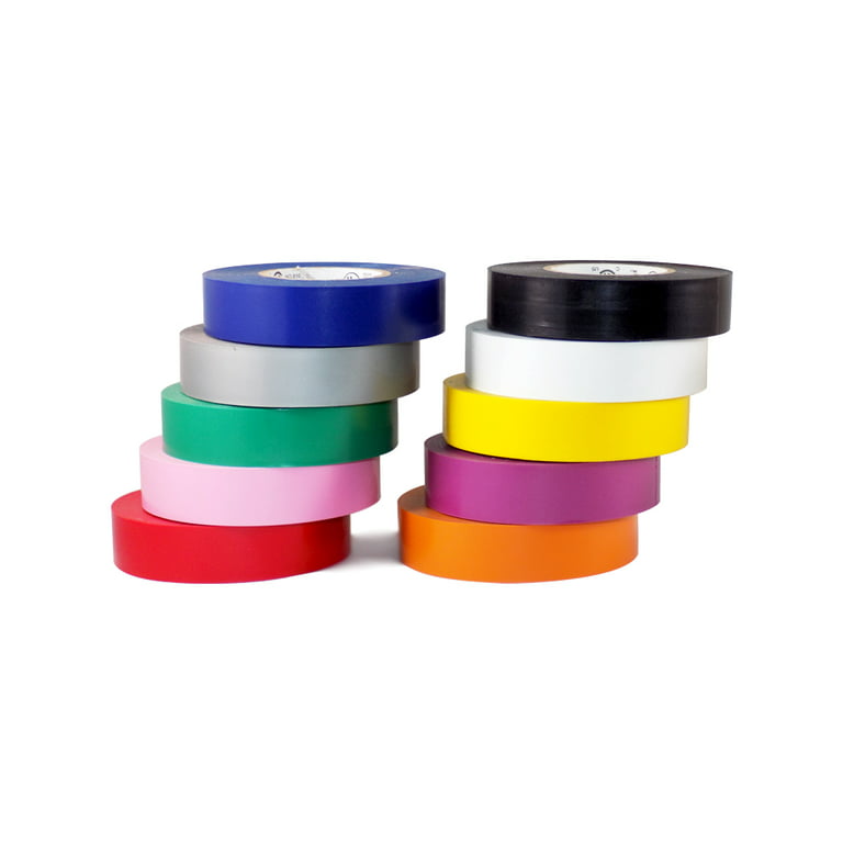 Colored Electrical Tape 10 Roll Sleeves (Same Color/Roll)