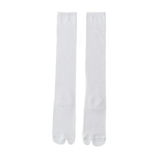 Calcetines de sandalia Tabi largos y finos de malla con dos dedos para mujer, accesorio ligero ,
