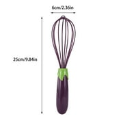 Plastic Handle Manual Whisk - Egg Beater Cream Whisk for Mixing Dough | 25cm Kitchen Mixing Tool, Lightweight & Easy to Clean