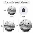 thumbnail image 6 of Wall Clock Black Mountain Clocks PVC Silent Non-Ticking Battery Operated Decorative Ombre Abstract Natural Round Clock for Home Living Room Kitchen Bedroom Office School Wall Decor 14 Inch, 6 of 9
