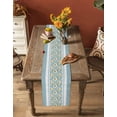 thumbnail image 7 of Table Runner Dresser Scarf 16 x 72 Inch Country Daisy Blue White Stripes Floral Watercolor Texture Table Runners Non-Slip Heat Kitchen Dining Table Decor for Indoor Outdoor Home Party Decoration, 7 of 7