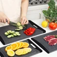 thumbnail image 3 of Extra Large Cutting Boards, Plastic Cutting Boards For Kitchen (Set Of 3), Dark Grey, 3 of 6