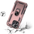 thumbnail image 2 of For iPhone 16 Pro Max 6.9 inch Ring Magnetic Kickstand Hybrid Case Cover - Rose Gold, 2 of 3