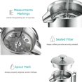 thumbnail image 3 of Belwares Stainless Steel French Coffee Press, with Double Wall and Extra Filters 50oz, 3 of 7