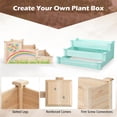 thumbnail image 6 of Spaco 3-Tier Fir Wood Raised Garden Bed, Outdoor Elevated Planter Box Stand for Patio, Lawn, Yard, Balcony, Brown, 6 of 9