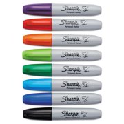 Sharpie Permanent Markers, Chisel Tip, Classic Colors, 8 Count