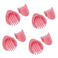 thumbnail image 5 of 4 Set Bathtub Drain Hair Catcher Bathtub Hair Strainer Plastic Bathtub Drain Filter Pink, 5 of 5
