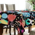 thumbnail image 3 of SKYSONIC Mardi Gras Tablecloth Waterproof Washable Polyester Square Table Cover Durable Tablecloth for Kitchen Dining Table Party Decor (54 X 72 Inch), 3 of 7