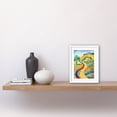 thumbnail image 2 of Countryside Path In Spring Folk Art Landscape Watercolour Painting Artwork Framed Print Wall Art 9X7 Inch, 2 of 5