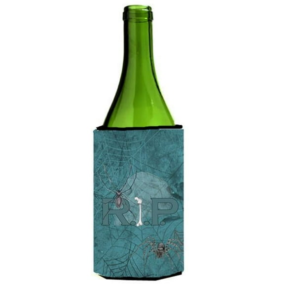 Rip Rest In Peace With Spider Web Halloween Wine bottle sleeve Hugger - 24 oz.