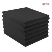12/24/48pcs Acoustic Panels Wedge Sound Proofing Foam Sheet With Adhesive Backing Sound Absorption Foam Anti Noise Deadening