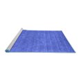 thumbnail image 2 of Ahgly Company Machine Washable Indoor Round Abstract Blue Contemporary Area Rugs, 5' Round, 2 of 4