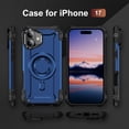 thumbnail image 4 of For iPhone 17 Case with Camera Ring Stand, [Compatible with MagSafe] [Built-in Lens Ring Kickstand] Heavy Duty Rugged Shockproof Durable Anti-Scratch Magnetic Phone Case,Blue, 4 of 8