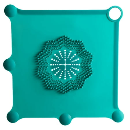 

Silicone Sink Filter Pad | Durable and Safe Bathroom Floor Drain Hair Filter | Easy to Clean Flat Square Drain Cover Hair Catcher Pad