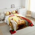 thumbnail image 3 of jejeloiu Happy New Year Queen Comforter Set,Christmas Religious-Themed Bedding Sets,Marry Xmas Bedding Comforter Set For Teens,Ultra Soft Home Decor Reversible,3pcs, 3 of 8