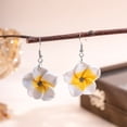thumbnail image 6 of Lightweight Flower Dangle Earrings, Colorful Earrings, Lightweight Floral Dangle Earrings Set, 2D Acrylic Plumeria Flower Drop Earrings for Women, Colorful Tropical Jewelry White 1Pair, 6 of 7