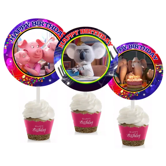 12 Cupcake Toppers For Birthday Party B01Kwgvgpe