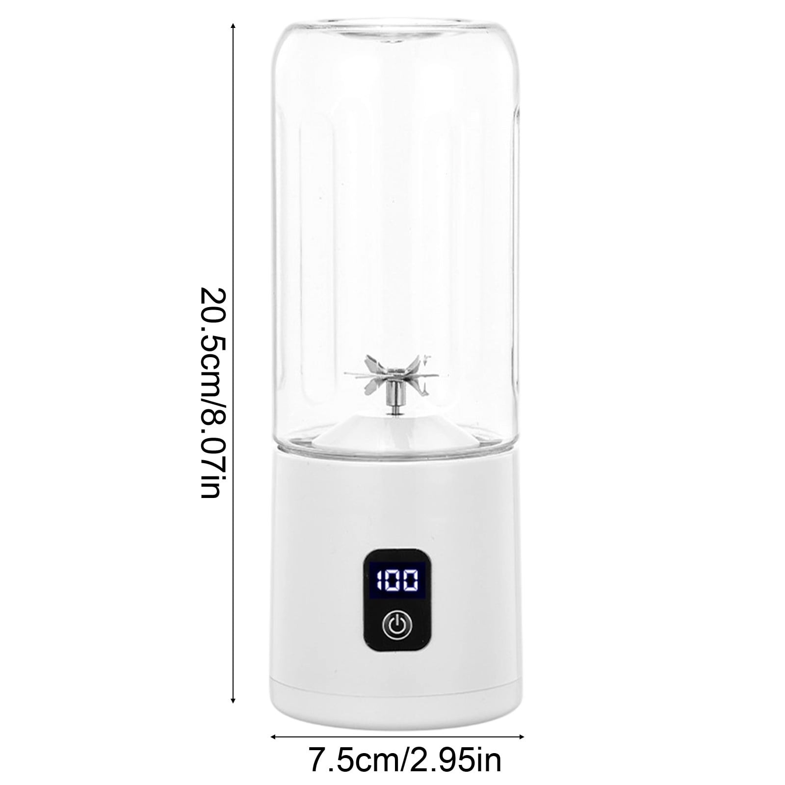 Wireless Portable Personal Blender Juicer Cup, Rechargeable Travel Smoothie Maker, Mini Food Processor for Shakes, for Gym Office and Outdoor Activities