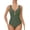 Green, variant on Women's One Piece Swimsuit Tummy Control Bathing Suits V Neck Cutout Swimwear Slimming Ruched Swimwear Summer Beach Outfit Patchwork Athletic Swimming Clothes Built in Bra S