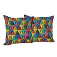 thumbnail image 6 of Geometric Throw Pillow Cushion Cover Pack of 2, Colorful Triangle Geometric Pyramid Forms Modern Patterns New Age Art Urban Home, Zippered Double-Side Digital Print, 4 Sizes, Multicolor, by Ambesonne, 6 of 6