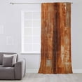 thumbnail image 3 of Burnt Orange Semi Sheer Curtains Drapes for Living Room,Bedroom,French Doors Window 54 Inches Long,Retro Oil Painting Modern Abstract Art Aesthetics Rod Pocket Chiffon Curtain Drapery Voile Panel, 3 of 6
