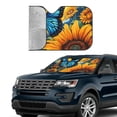 thumbnail image 4 of Bingfone Colorful Cloud Butterfly Sunflower Car Windshield Sun Shade Protector Keep Your Vehicle Cool Sun Shield Visor Cover Foldable for Car Truck SUV-Medium, 4 of 8