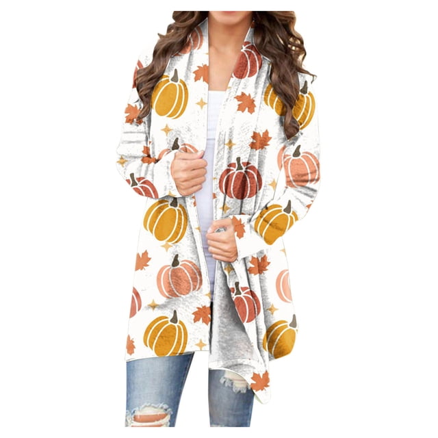 Cardigan Femme Mode Femme Imprimé Ample Manches Longues Cardigan Manteau Blouse Vestes de Course pour Femmes en Liquidation