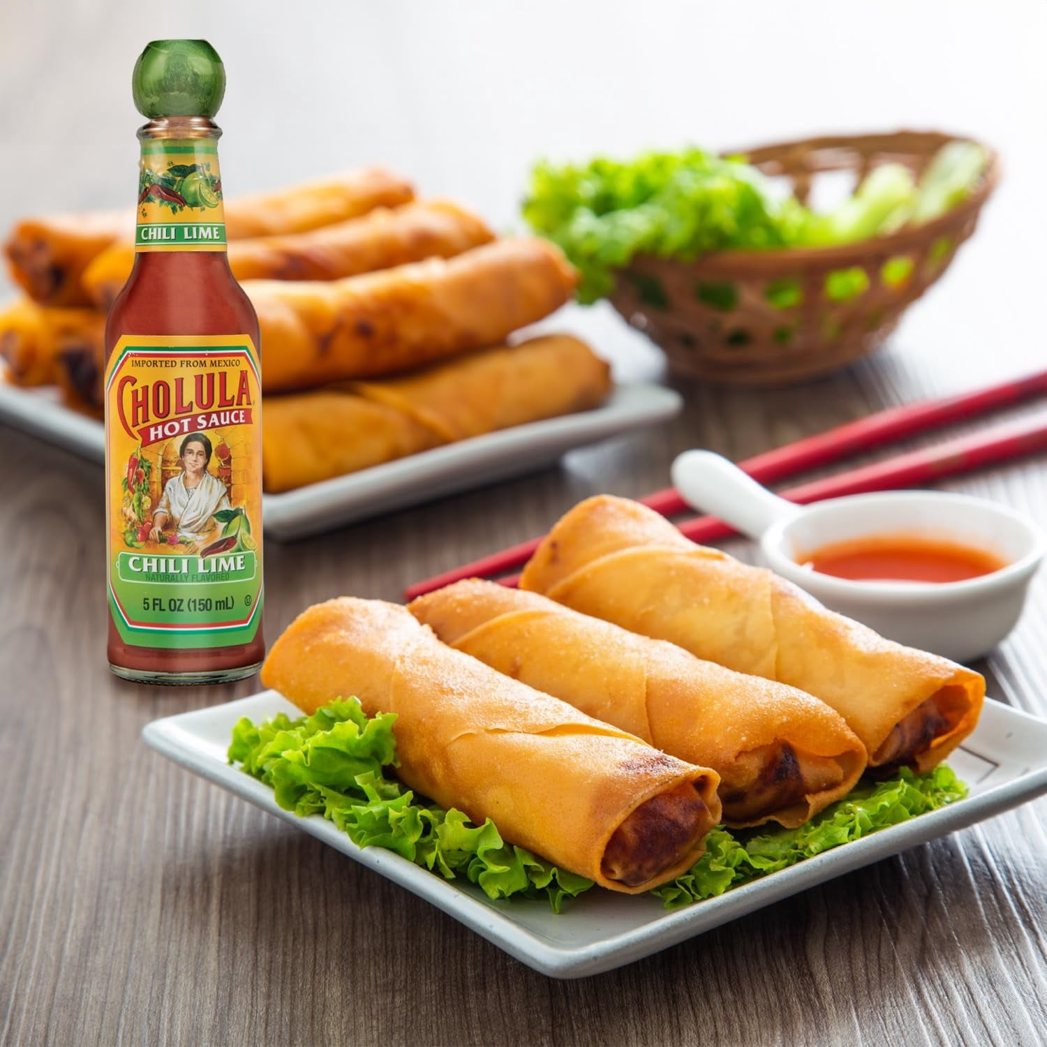 Cholula Chili Lime Hot Sauce, Mild Flavorful Hot Sauce, 5oz (12 Pack)
