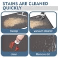 thumbnail image 6 of ZYNERY Large Silicone Cat Litter Mat, 34"X22" Waterproof Litter Trapping Mat, EVA Non-Slip, Waterproof Urine Proof Cat Litter Catcher Mat, Easy Clean Scatter Control (Gray), 6 of 7