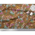 thumbnail image 2 of Soimoi Cotton Jersey Fabric Leaves & Laceleaf Floral Print Fabric by The Yard 58 Inch Wide, 2 of 3
