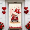 thumbnail image 6 of Red Heart Valentine's Day Banner Romantic Love Display Pink Cherry Blossom Teddy Bear Heart Backdrop for Valentine's Party Romantic Celebration Couples Gathering, 6 of 9