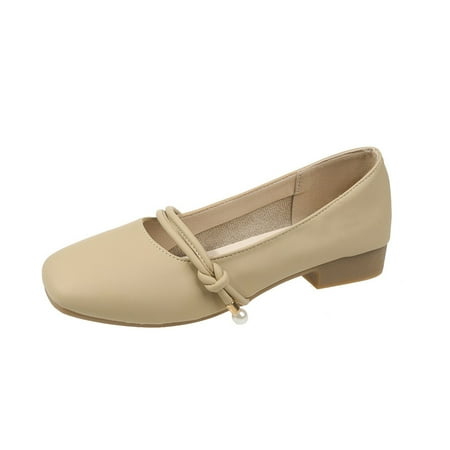 

French Mary Jane women‘s shoes 2024 New Spring evening gentle fairy shoes thick heel shallow mouth shoes single-layer shoes