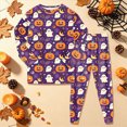 thumbnail image 2 of Futezty Toddler Boys Girls Pajamas Sets Halloween Pattern Kids 2 Piece Pj's Long Sleeve Crew Neck Tops and Pants Clothes Set Night Sleepwear 2T-9T, 2 of 7
